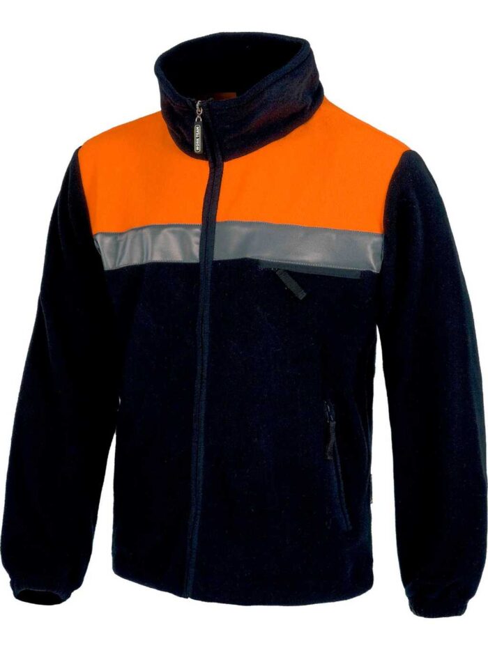 WorkTeam Forro Polar Bicolor Alta Visibilidad con Cremallera y Cintas Reflectantes - Imagen 2