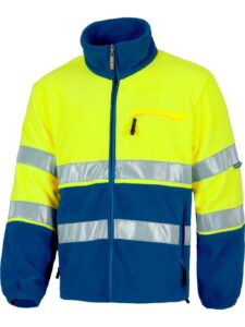 WorkTeam Polar Bicolor Alta Visibilidad, Cierre de Cremallera, 2 Cintas Reflectantes en Pecho, Espalda y Mangas. Unisex - Imagen 5