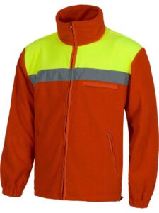WorkTeam Forro Polar Bicolor Alta Visibilidad con Cremallera y Cintas Reflectantes. Unisex - Imagen 2