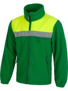 WorkTeam Forro Polar Bicolor Alta Visibilidad con Cremallera y Cintas Reflectantes. Unisex