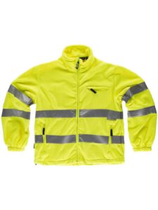 WorkTeam Forro Polar Alta Visibilidad Cierre de Cremallera, 2 Cintas en Pecho, Espalda y Mangas. EN ISO 20471:2013 Unisex