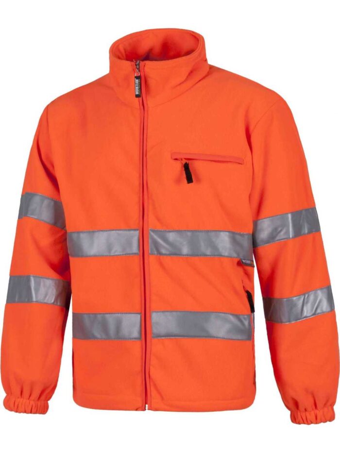 WorkTeam Forro Polar Alta Visibilidad Cierre de Cremallera, 2 Cintas en Pecho, Espalda y Mangas. EN ISO 20471:2013 Unisex - Imagen 2