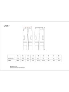 WorkTeam Pantalón Multibolsillos con Dos Cintas de Alta Visibilidad. EN ISO20471:2013. Hombre