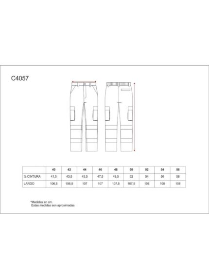 WorkTeam Pantalón Multibolsillos con Dos Cintas de Alta Visibilidad. EN ISO20471:2013. Hombre