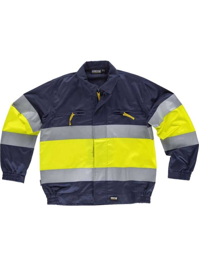 WorkTeam Cazadora con 2 cintas de Alta Visibilidad y Reflectante. EN471. Hombre