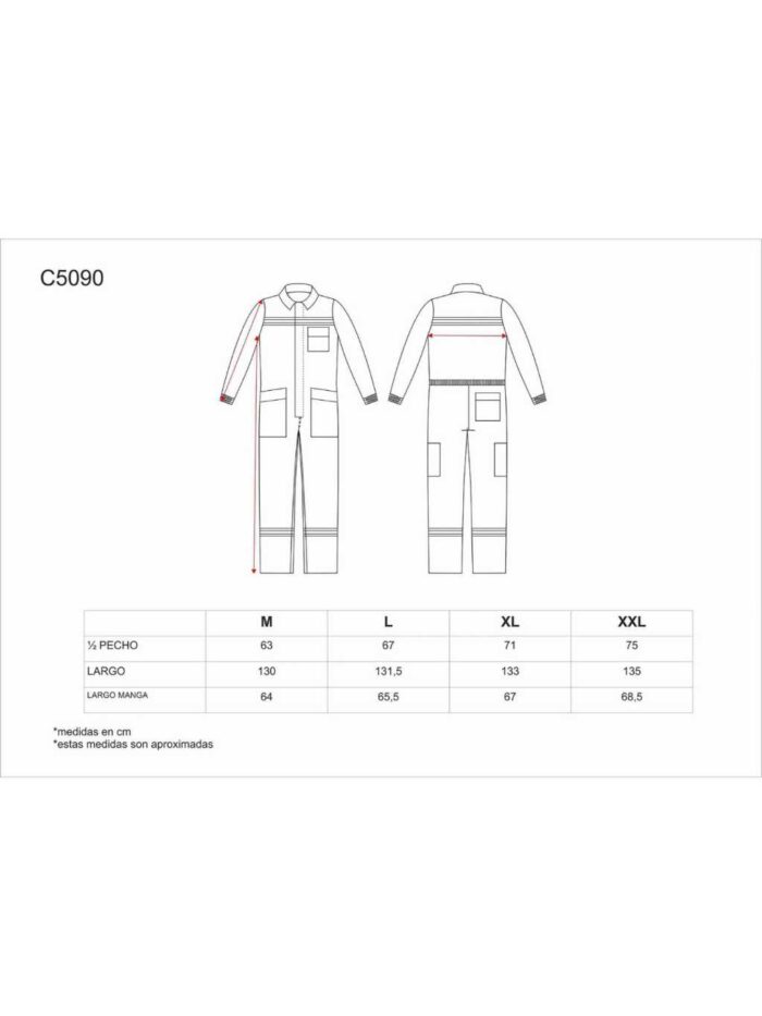 WorkTeam Buzo Ignífugo con Cintas Reflectantes y fluorescentes. 100% Algodón. IGNIFUGO EN11612. Hombre