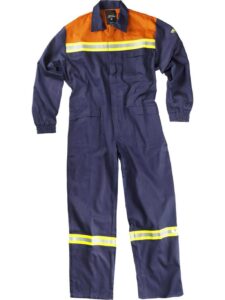 WorkTeam Buzo Ignífugo con Cintas Reflectantes y fluorescentes. 100% Algodón. IGNIFUGO EN11612. Hombre