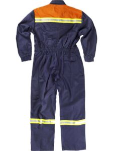 WorkTeam Buzo Ignífugo con Cintas Reflectantes y fluorescentes. 100% Algodón. IGNIFUGO EN11612. Hombre