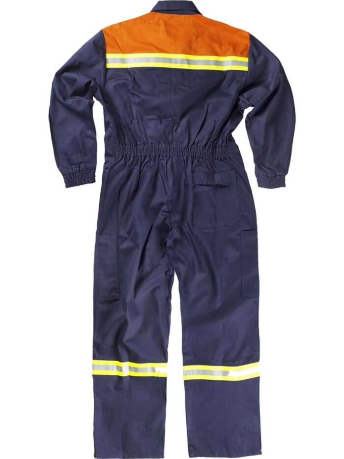 WorkTeam Buzo Ignífugo con Cintas Reflectantes y fluorescentes. 100% Algodón. IGNIFUGO EN11612. Hombre