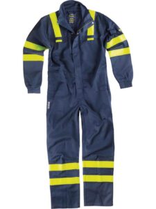 WorkTeam Buzo Ignífugo y Antiestático, con Cintas. EN11611, EN11612, EN1149. Hombre