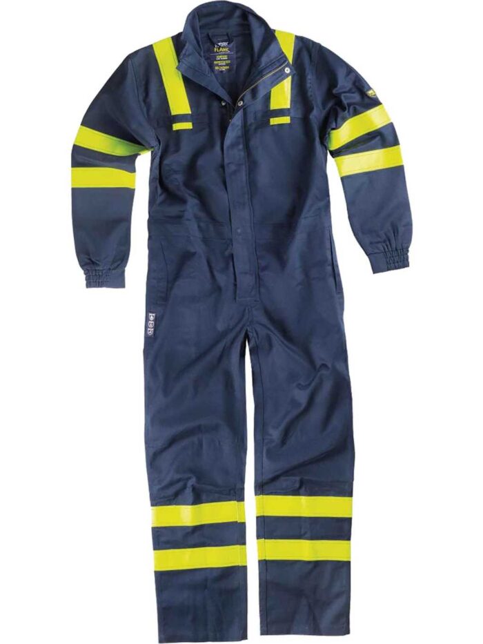 WorkTeam Buzo Ignífugo y Antiestático, con Cintas. EN11611, EN11612, EN1149. Hombre