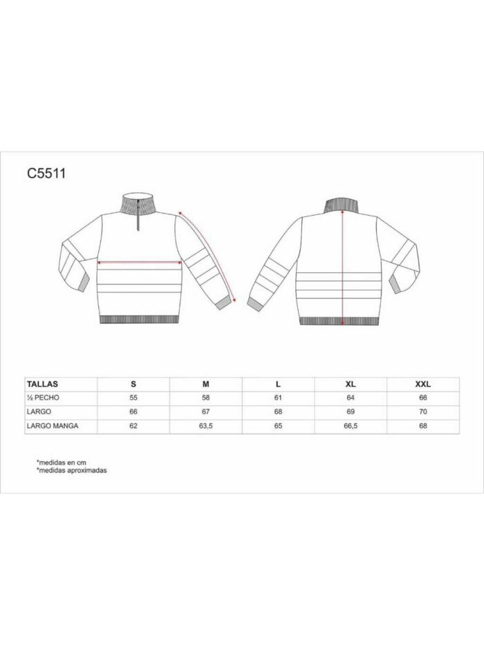 WorkTeam Jersey Media Cremallera Combinado de Alta Visibilidad con Cintas Reflectantes Unisex
