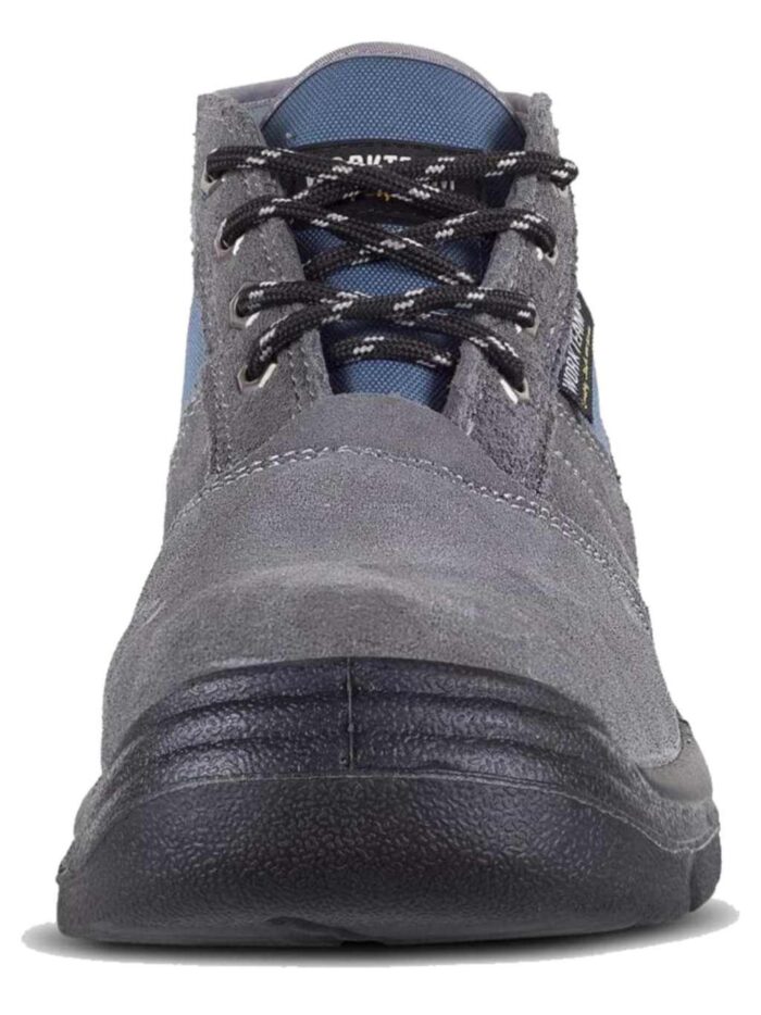 WorkTeam Bota de Seguridad de Serraje y Lona con Cordones. Tipo chiruca. Suela PU bidensidad. Puntera y Plantilla de Acero Hombre - Imagen 3