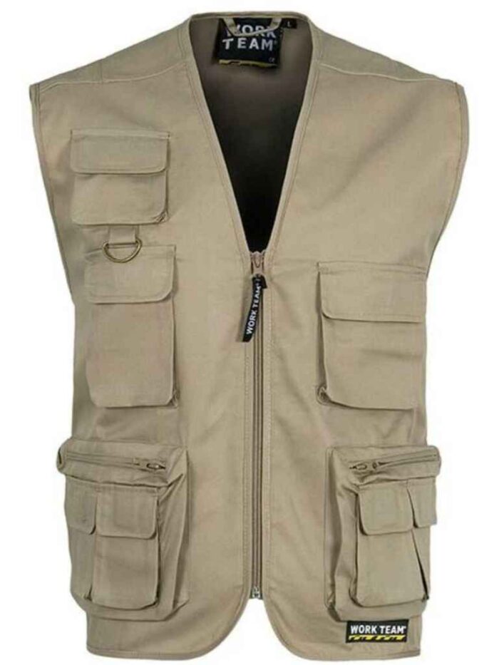 WorkTeam Chaleco Tipo Safari Multibolsillos. Hombre - Imagen 4