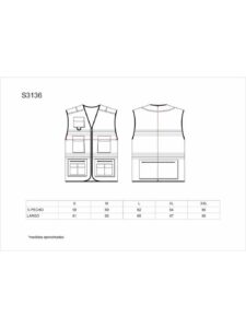 WorkTeam Chaleco con Cierre de Cremallera. Multibolsillos. Cintas Reflectantes Bicolor. Hombre