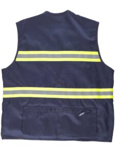 WorkTeam Chaleco con Cierre de Cremallera. Multibolsillos. Cintas Reflectantes Bicolor. Hombre