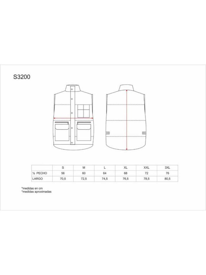 WorkTeam Chaleco Acolchado y Multibolsillos, con Cortavientos en Mangas. Hombre