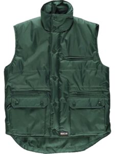 WorkTeam Chaleco Tejido Oxford, Acolchado, Multibolsillos. Hombre