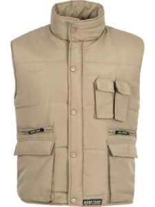 WorkTeam Chaleco Acolchado y Multibolsillos, con Cortavientos en Mangas. Hombre