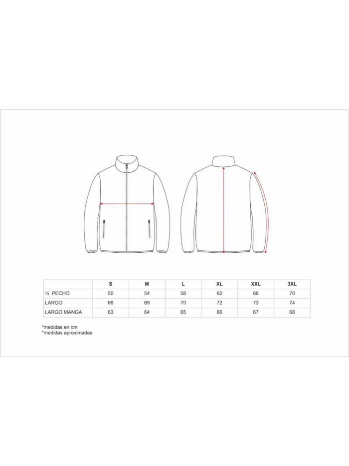 Workteam Forro Polar con Cierre de Cremallera. Ideal para Frío (280 g/m2). Unisex