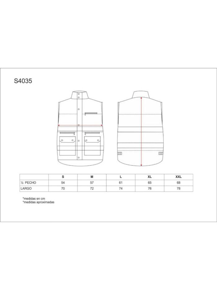 WorkTeam Chaleco Acolchado Bicolor con 2 Cintas Reflectantes. Hombre