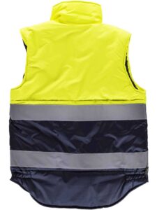 WorkTeam Chaleco Acolchado Bicolor con 2 Cintas Reflectantes. Hombre