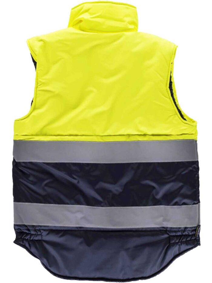 WorkTeam Chaleco Acolchado Bicolor con 2 Cintas Reflectantes. Hombre
