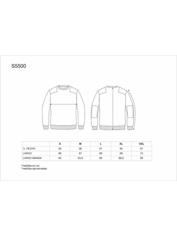 WorkTeam Jersey de Cuello Redondo con Refuerzos en Hombros y Codos. Unisex