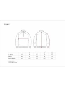 WorkTeam Jersey de Media Cremallera con Refuerzos en Hombros y Codos. 100% Algodón.