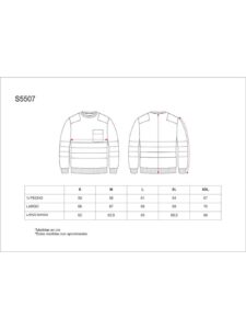 WorkTeam Jersey Trabajo Cuello Redondo con Bolsillo, Alta Visibilidad y 2 Cintas Reflectantes. Especial Frío Unisex