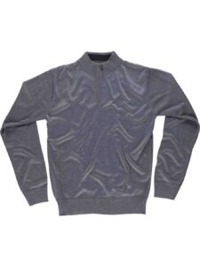 WorkTeam Jersey de Punto Fino. Cuello Alto con Cierre de Cremallera. Cintura y Puños Elásticos.