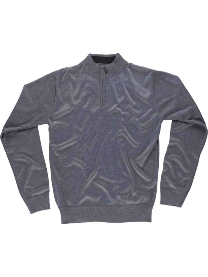 WorkTeam Jersey de Punto Fino. Cuello Alto con Cierre de Cremallera. Cintura y Puños Elásticos.