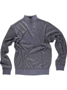 WorkTeam Jersey de Punto Fino. Cuello Alto con Cierre de Cremallera. Cintura y Puños Elásticos.