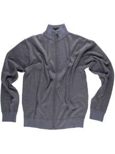 WorkTeam Chaqueta de Punto Fino con Cierre de Cremallera. Cuello Alto. Cintura y Puños Elásticos.