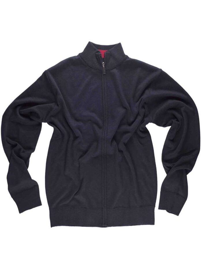 WorkTeam Chaqueta de Punto Fino con Cierre de Cremallera. Cuello Alto. Cintura y Puños Elásticos. - Imagen 2