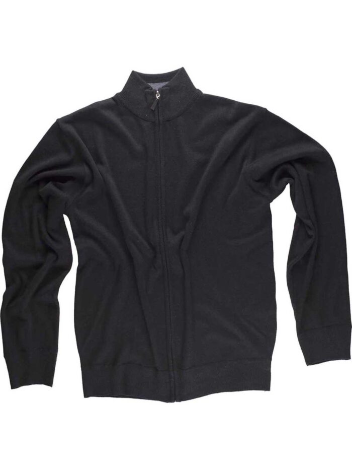 WorkTeam Chaqueta de Punto Fino con Cierre de Cremallera. Cuello Alto. Cintura y Puños Elásticos. - Imagen 3