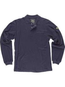 WorkTeam Polo Manga Larga, Ignífugo y Antiestático, 60% modacrilico 39% Algodón 1% Fibra Antiestática Hombre