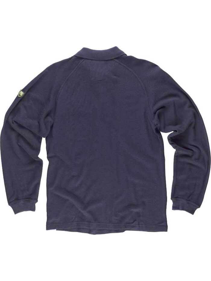 WorkTeam Polo Manga Larga, Ignífugo y Antiestático, 60% modacrilico 39% Algodón 1% Fibra Antiestática Hombre - Imagen 2