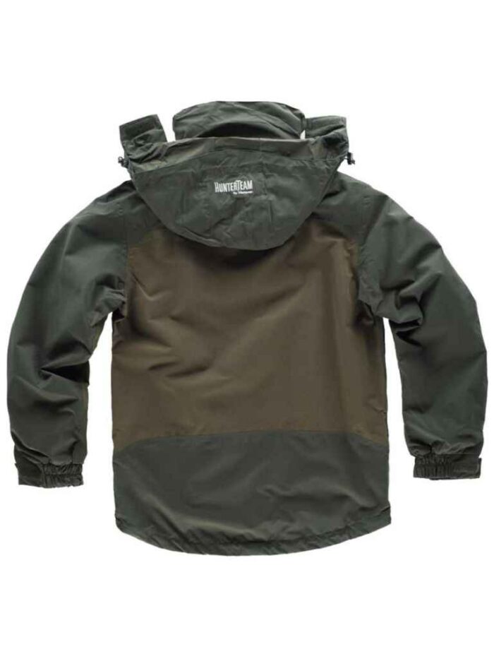 WorkTeam Chaqueta Caza, Pesca y Tiempo Libre Impermeable combinada, con 2 Bolsillo Laterales, con Capucha. Costuras Termoselladas. Unisex - Imagen 2