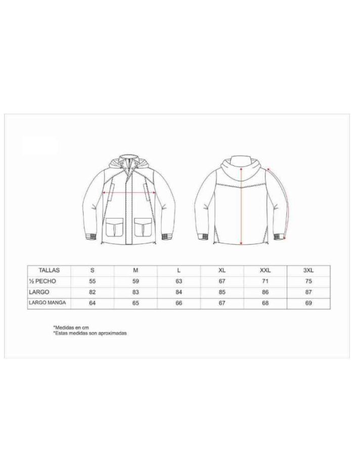 Work Team Parka Caza y Pesca combinada Acolchada, Impermeable y Costuras Termoselladas, con Capucha, con 2 Bolsos Laterales y 2 Bolsos en Pecho, Cazadora. - Imagen 3