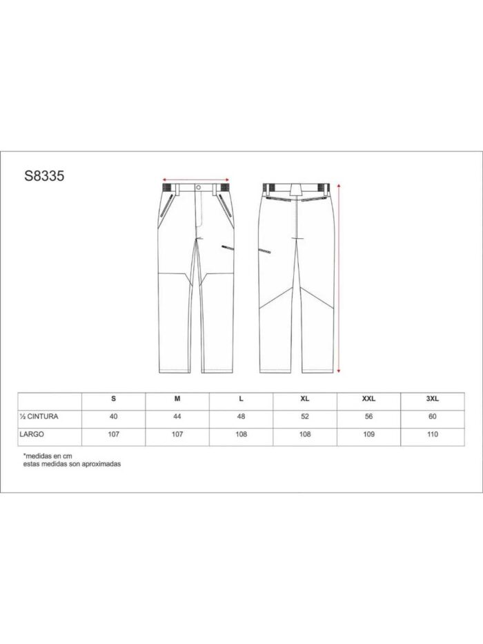 WorkTeam Pantalón caza con refuerzos en las rodillas a contraste. Unisex