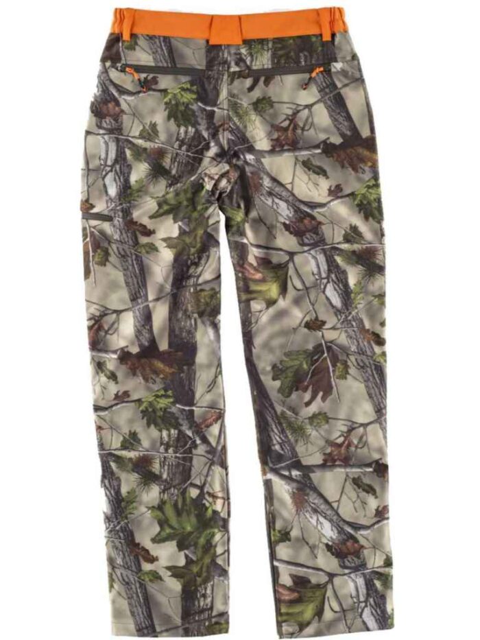 WorkTeam Pantalón Caza y Pesca workshell Estampado con Motivos Vegetales, con Cinturilla a Contraste. Dos Bolsos de Abertura Inclinada en los costado - Imagen 2