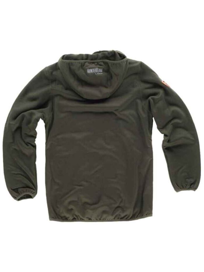 Work Team Chaqueta Caza Pesca Aire Libre etc, softshell, combinada con tejido Acolchado de Camuflaje, 2 Bolsos Laterales, con Capucha. - Imagen 2