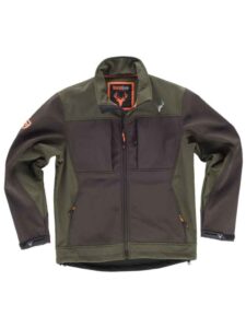 Work Team Cazadora Caza, Pesca, Tiempo Libre, etc, Softshell combinada con canesús. Cuello Alto y cubrecosturas Interior. Cierre de Cremallera de Nylon. Solapa Protector