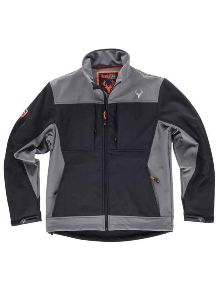 Work Team Cazadora Caza, Pesca, Tiempo Libre, etc, Softshell combinada con canesús. Cuello Alto y cubrecosturas Interior. Cierre de Cremallera de Nylon. Solapa Protector - Imagen 2