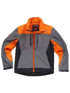 WorkTeam Cazadora Caza, Pesca, Tiempo Libre, etc, Softshell combinada Tricolor. Cuello Alto y cubrecosturas Interior. Canesús Combinados. Cierre de Cremallera de Nylon. - Imagen 2