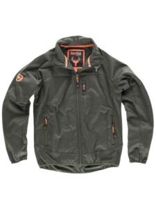 WorkTeam Cazadora workshell ligero, combinada, con 2 bolsillos laterales.