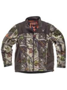 WorkTeam Chaqueta Caza y Pesca workshell Estampada con Motivos Vegetales, con canesús y costadillos a Contraste. Cuello Alto y cubrecosturas Interior Hombre - Imagen 2