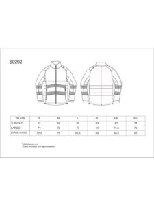 WorkTeam Parka con Capucha Enrollable, Acolchada e Impermeable en tejido Oxford, Combinada y con Cintas Reflectantes Discontinuas. Unisex