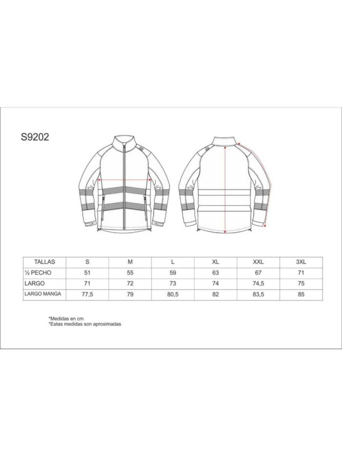 WorkTeam Parka con Capucha Enrollable, Acolchada e Impermeable en tejido Oxford, Combinada y con Cintas Reflectantes Discontinuas. Unisex